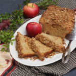 Apple Pie Bread with Oatmeal Crumb Topping recipe from BaconFatte.com