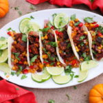 Blackened Steak Tacos with Pumpkin Salsa recipe from BaconFatte.com