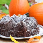 Ridiculously Good Fudgy Dark Chocolate Pumpkin Cake from BaconFatte.com