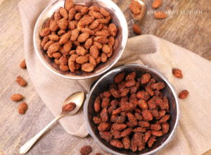 Slow Cooker Cinnamon Sugar Almonds Two Ways from BaconFatte.com
