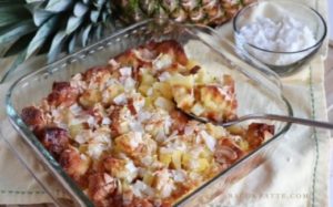Pineapple Coconut Sweet Bread Pudding – BaconFatte.com