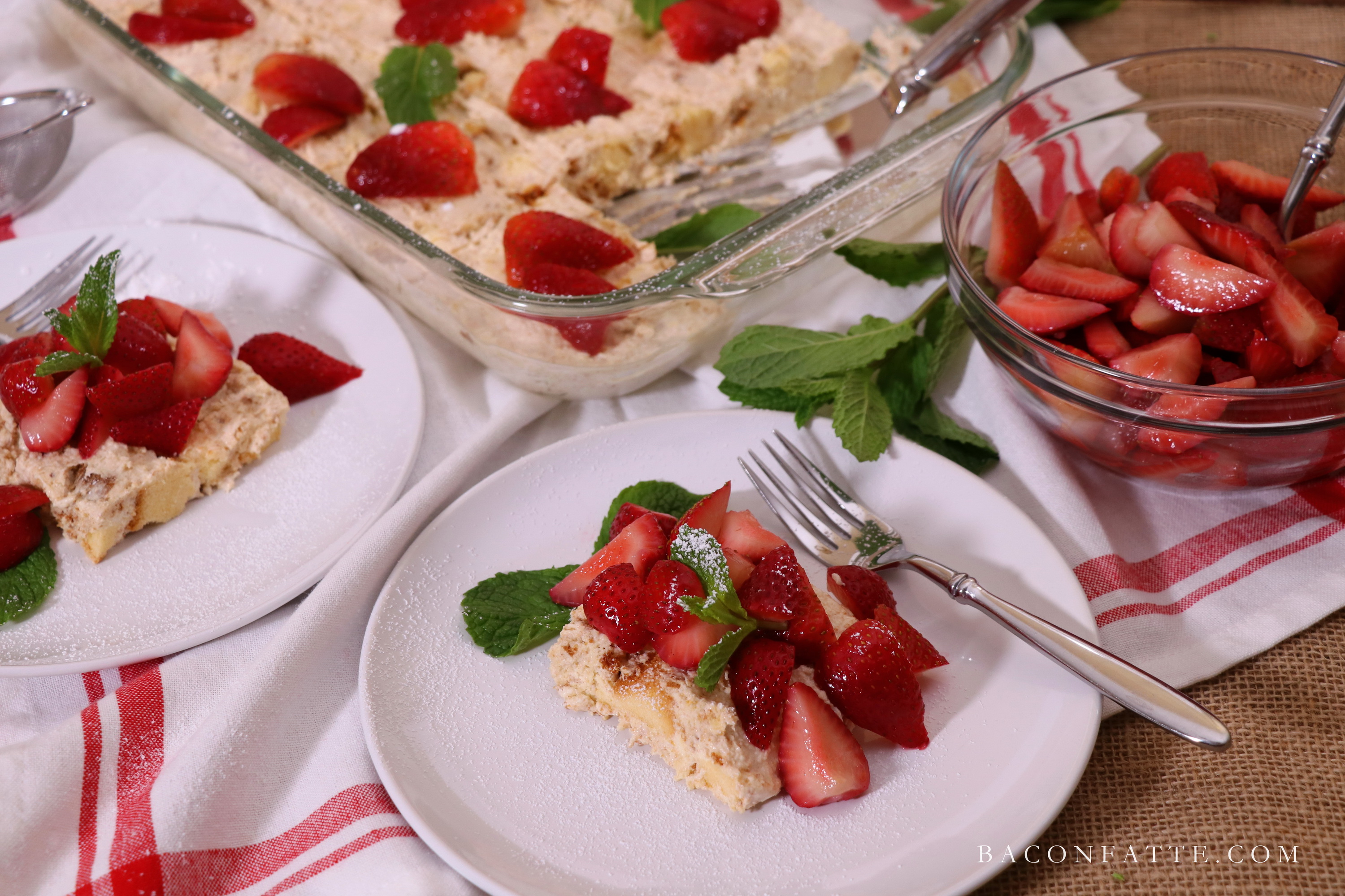 No Bake Strawberry Shortcake Dessert – BaconFatte.com